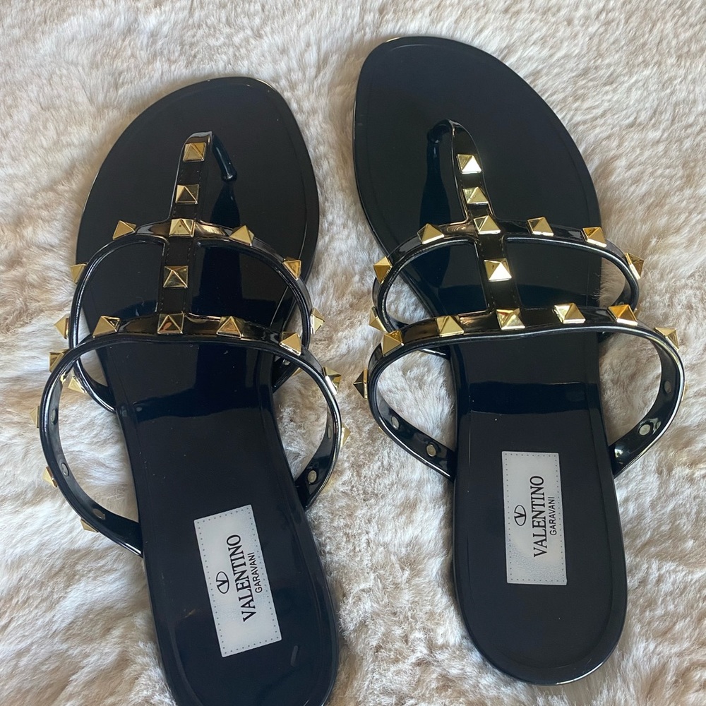 Valentino Rockstud jelly sandals